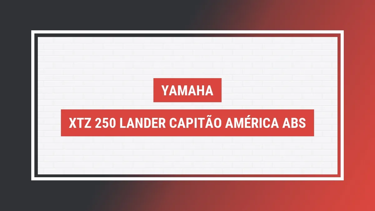 Imagem ilustrativa modelo Xtz 250 Lander Capitão América Abs Yamaha