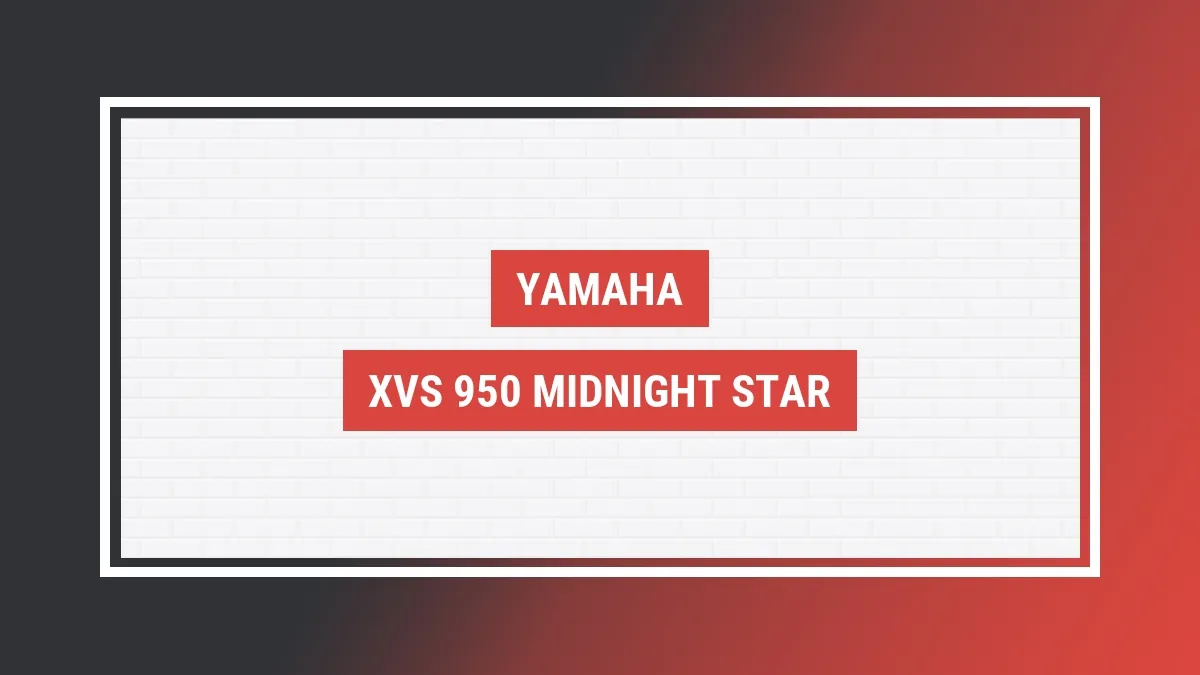 Imagem ilustrativa modelo Xvs 950 Midnight Star Yamaha
