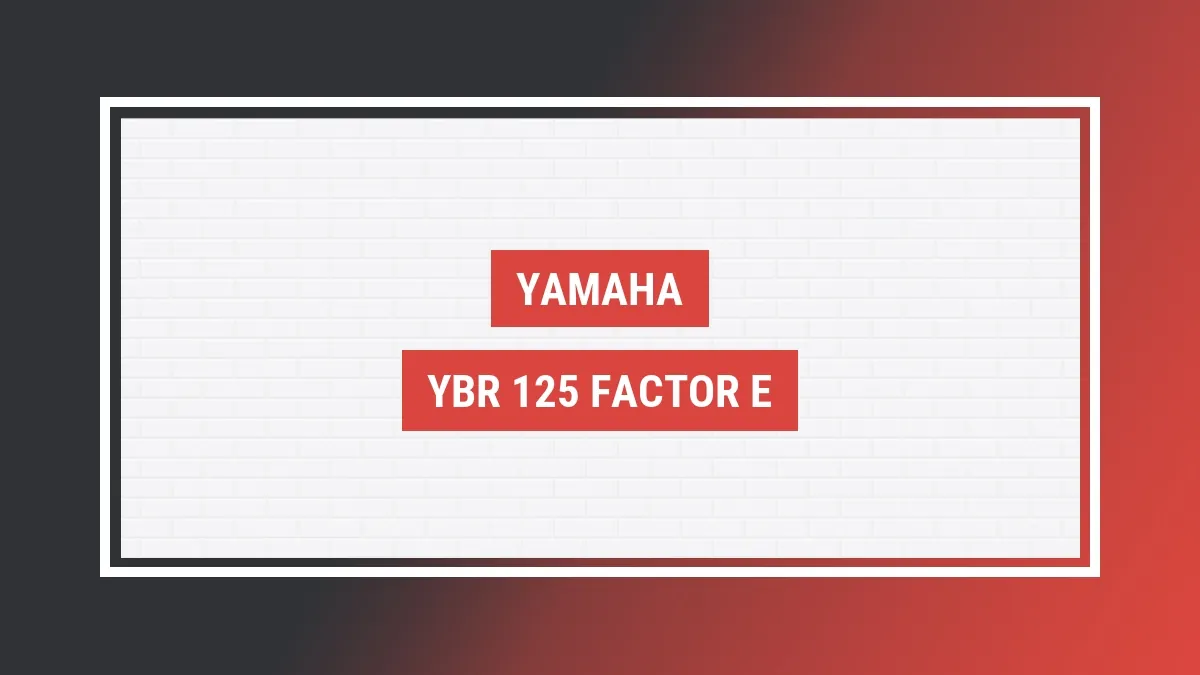 Imagem ilustrativa modelo Ybr 125 Factor E Yamaha