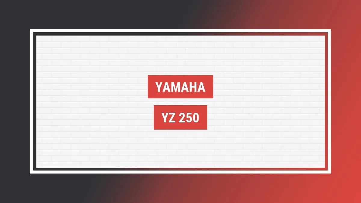 Imagem ilustrativa modelo Yz 250 Yamaha